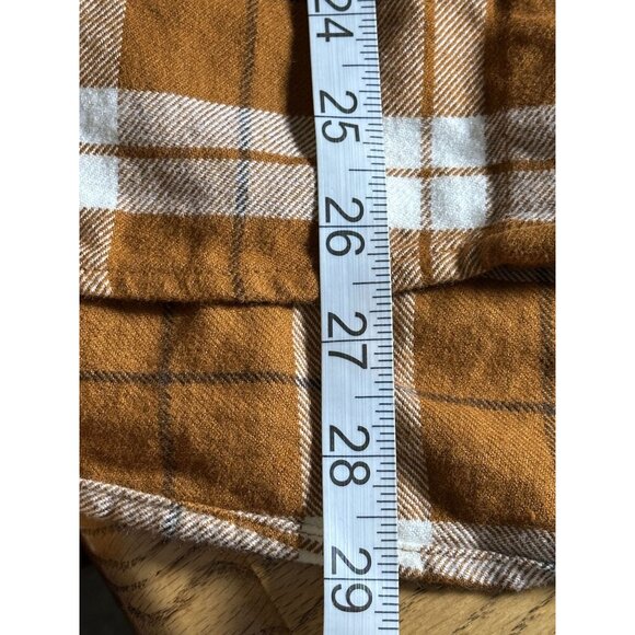 Joan Rivers Womens XSP Plaid Button-Up Shirt Brown/White Fall Fashion - Picture 5 of 5